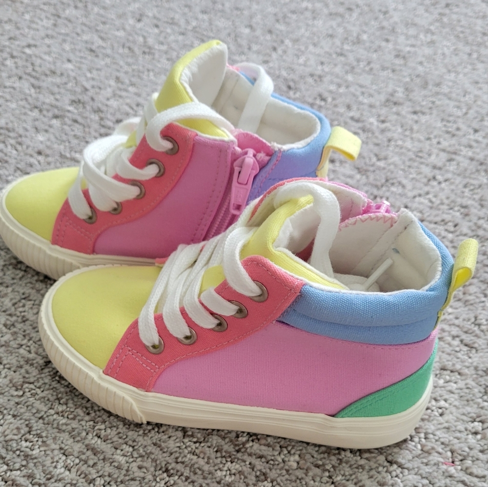 Colorful Kids High-Top Sneakers, New